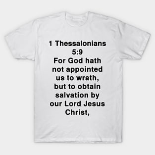 1 Thessalonians 5:9  King James Version (KJV) Bible Verse Typography T-Shirt